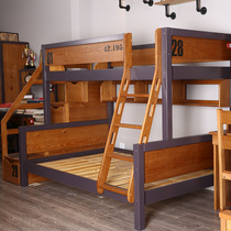 Ximengbao furniture Childrens bed Full solid wood mother bed High and low bed bunk bed Bunk bed Marathon