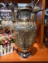 Pakistan bronze handicrafts 18-inch copper sculpture Treasure treasure treasure fortune altar bottle housewarming gift BT666