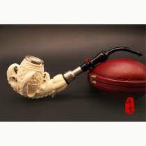 New Turkish Master F YAVUZ Fernan YAVUZ sepiolite pipe large dragon catch flower basket H2