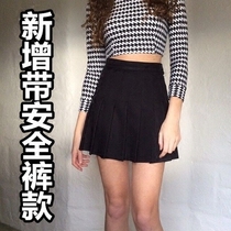 Go Girl Go version super good American vintage Suhara Hizi with safety pants high waist slim pleated skirt skirt