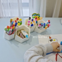 Meet TaoTao childrens pen holder storage rack simple pen holder desktop multifunctional stationery storage box large capacity