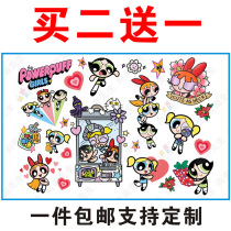 Yang power Tongtongs Flying Sky Little Girl Police Cartoon Tattoo with Cartoon Stickers Cute Flower Arm Tattoo Girls