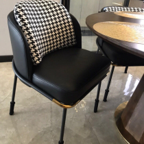 Nordic light luxury dining chair home Modern simple stool backrest ins Net red Lazy desk iron makeup chair