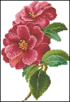 Cross stitch electronic drawings 5872 a large safflower 5 flower 74W * 107H34 color XSD source file