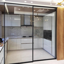 Chengdu factory direct sales extremely narrow sliding door swing door flat door minimalist glass door kitchen door sanitary door balcony door