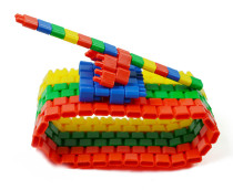 (1-3 years old baby) early education toy rocket bullet plastic building block kindergarten childrens desktop toy