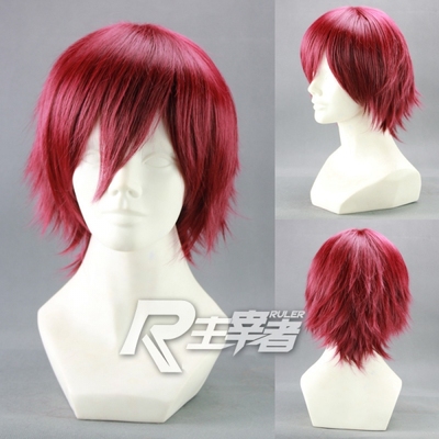 taobao agent Wig cosplay fake hair turning penguin can high warehouse crown leaves red high temperature wire reverse tapped face short hair