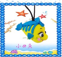 Ocean series clownfish yellow soft pottery handmade DIY mobile phone pendant Jinzhou supply