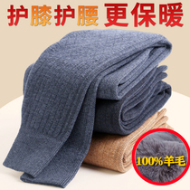 Ordos Products Pure Cashmere Pants Mens Glint Thickened Wool Trousers Women Cotton Pants High Waisted Kneecap Middle-aged Warm Pants Winter