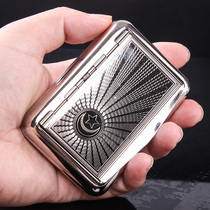 Stainless steel tobacco box portable moisturizing tobacco box sealed personalized metal cigarette case pipe accessories tools for men