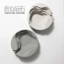 Terraced creative ins style simple cement ashtray homestay clear bar personalized trend bar ashtray Nordic modern