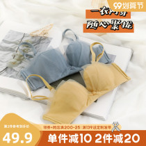Six rabbit girls underwear Modal small breasts gathered without steel ring strapless chest Lolita cute bra
