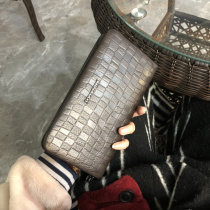 Mall Withdrawal Teller mens length Zipper Bag Genuine Leather Head Layer Stones minimalist Business Handbags Discounted Mens Bag