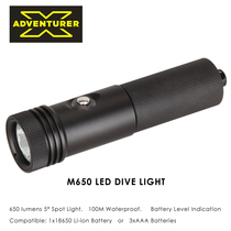 X-ADVENTURER Explorer M650 diving strong light flashlight 100 m waterproof diving flashlight