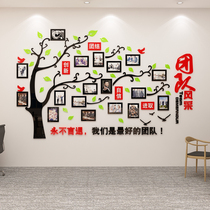 Company team photo wall sticker Acrylic photo frame Staff style Wall sticker 3d office decoration Corporate culture