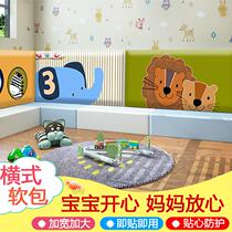 Childrens room anti-collision soft bag animation cartoon kindergarten baby environmental protection wall stickers self-adhesive custom bedside background wall
