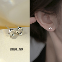 925 sterling silver earrings womens 2023 new trendy spring and summer niche design sense simple earrings with ear holes ins earrings