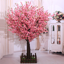 Simulation of large plant cherry blossoms FRP plum blossom wishing peach blossom New Year indoor hotel wedding living room decoration tree