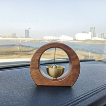 Black Walnut Wood Quality On-board Bell Pendulum Ornament Lucky Numbers Middle Control Table Car Creative Wind Bells New Car Gift