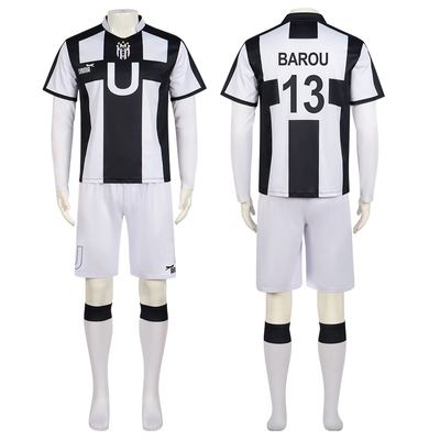 taobao agent Football uniform, black and white clothing, cosplay