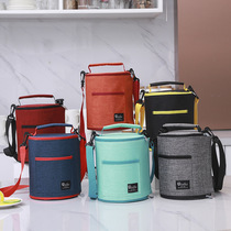 New cationic shoulder bucket ice bag lunch box bag waterproof insulation bag thick fresh lunch bag Bento bag