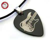 Watsons new metal punk titanium steel dial necklace electric guitar electric bass LOGO 
