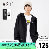 A21 mens clothing Lianhood Long sleeves jacket 2022 Spring new casual port Wind Mens Chauded Black Wind Cloister Ins Men