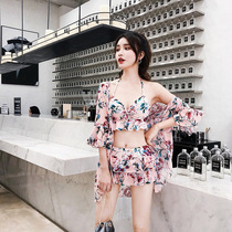 Swimsuit womens three-piece set 2021 new split sexy belly thin conservative Korea ins Wind hot spring swimsuit