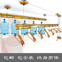 Champagne Gold silver aluminum alloy double-1 M 1 2 2 2 4 2 7 2 9m small balcony hand drying rack for clothing