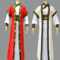 Hanfu male costume fairy boy elegant swordsman Jingqi assassin Qin Wang drama costume student final class uniform White