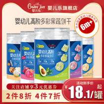 Baby Music High-order Colorful Fruits And Vegetables Biscuits 6 Months 1 Year Old Baby Snacks Children Small Steamed Stuffed With Baby Cookies