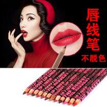 Lip padded waterproof beginner lipstick drawing lip pen lasting concealer Bite Lip nude matte do not take off wine red