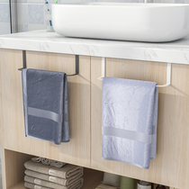 Bathroom towel rack non-perforated wall hanging towel bar single pole creative kitchen cabinet door rag hanger towel hanger