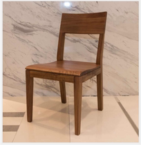 Nordic E-Home log furniture New Chinese style modern minimalist solid wood dining chair reservation to the store