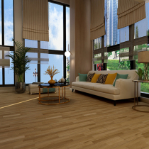 Icon floor environmental protection light caramel three-layer solid wood composite oak oak household living room wood floor DC8116