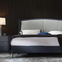Xilinmen Yinuo Lianlian leather bed mattress package simple modern light luxury double bed wedding bed first layer cowhide light luxury