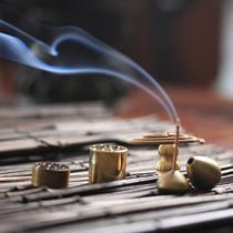  Incense holder Nine-hole incense holder Copper gourd incense insert incense holder Pure copper sandalwood stove plate incense clip wire incense plug household incense clip