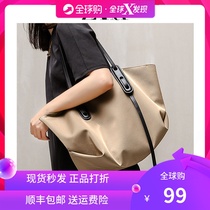 TRF ZARA tote bag female niche design large capacity college student class commuter large bag shoulder handbag