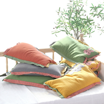 Pure cotton cloth pillowcase One dress Four Seasons universal middle number Children multipurpose bitter buckwheat soft and pro-skin neck pillows