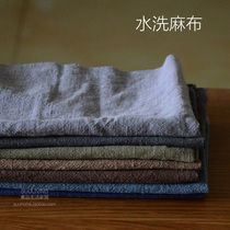 Simple modern Nordic solid color Ramie linen cotton linen table cloth tablecloth Coffee table cover cloth cover towel background fabric