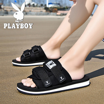 Floral Playboy slippers male outwear for the summer I tug men trendy beach non-slip wear and wear cool slippers Chauffes
