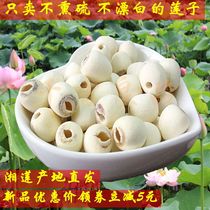  Lotus seeds dry goods 500g specialty white lotus seeds Hunan Xiangtan farmer coreless dermabrasion heart Lianzi coreless Hunan lotus seeds