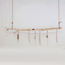 Peeled logs dry branches boys and girls clothing store clothes hanger hanger with hook buckle stick ceiling hanging side hanging rod