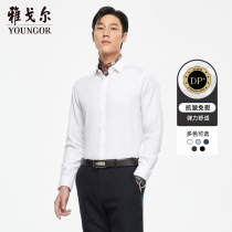 Youngor men long sleeve shirt Autumn New coat official business casual cotton bomb DP non-iron shirt 4421