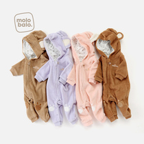 Baby one-piece clothes autumn winter clothing coral suede small bear climbing to suit dinosaur khays warm out to serve little baby clothes