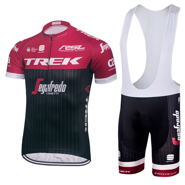 Short-sleeved Memorial cycling shirt with summer cycling suit strap 89 Trick Red 2019