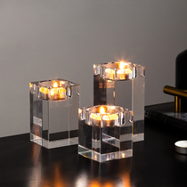 Ornaments Home Crystal Candle Holder Props Candle Holder Dining Romantic Candlelight Evening Table Holder Decoration