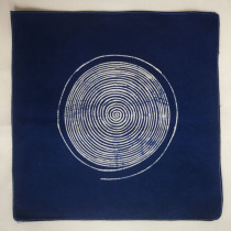 Batik square handkerchief custom-made blue-dye annual ring spiral pattern non-heritage small gift gift pattern custom