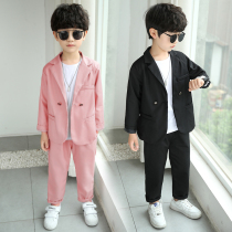 Children boy suit suit suit suit spring and autumn casual dress handsome 2021 new small host performance Korean version