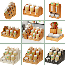 Bar table disposable paper cup holder storage rack milk tea shop cup holder tow cup holder tow Cup commercial cup holder